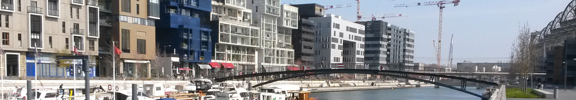 Photo de la marina su quartier confluences de Lyon, élue ville en tête du palmarès des smart city